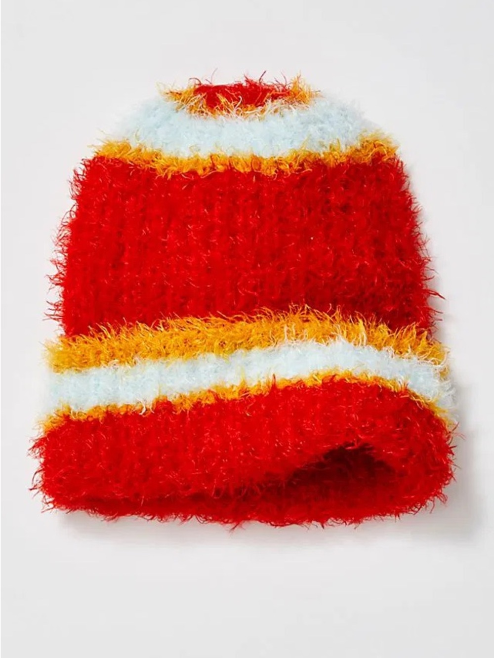 Free People Airy Rib Beanie in Red Combo